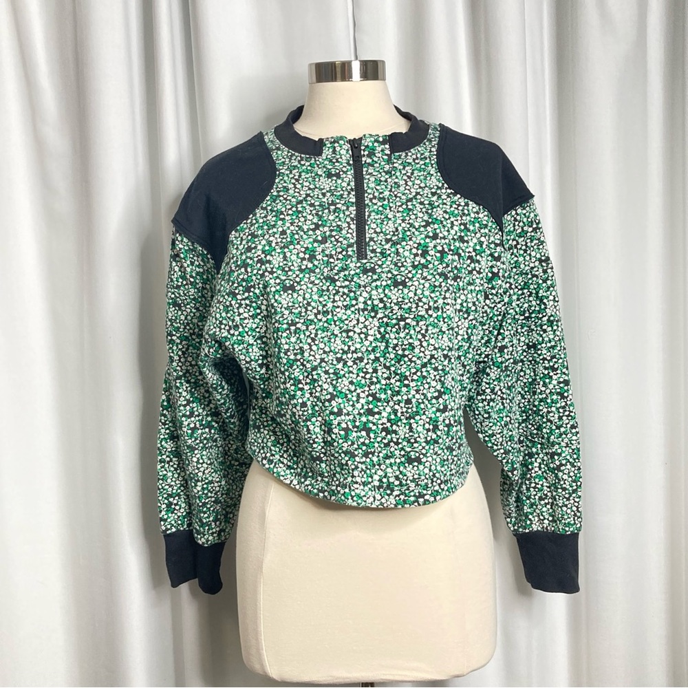 Rebecca Minkoff Floral Cropped Sweatshirt Medium or Large Flowers